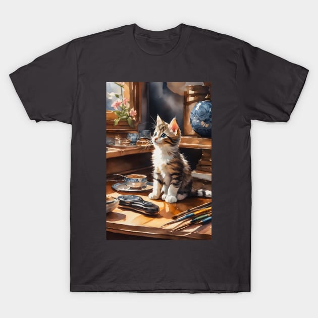 Kitten's treat T-Shirt by puravidavisions